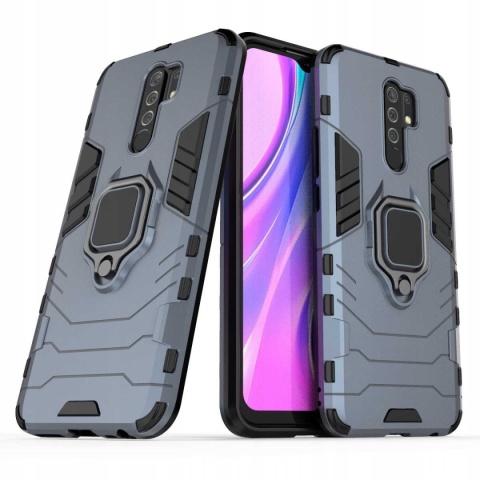 Spacecase X-Ring Redmi 9 niebieski