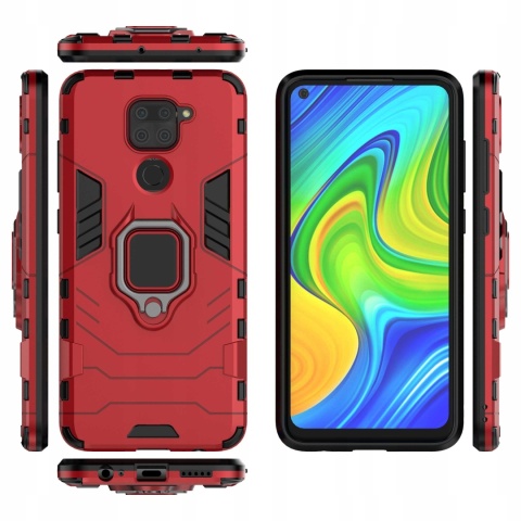 Spacecase X-Ring Redmi Note 9 czerwony