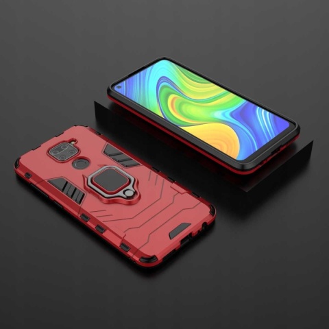 Spacecase X-Ring Redmi Note 9 czerwony