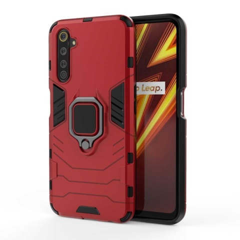 Spacecase X-Ring Realme 6 czerwony