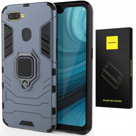 Spacecase X-Ring Oppo A12 niebieski