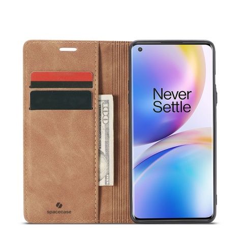 Spacecase Wallet OnePlus 8 Pro light brown