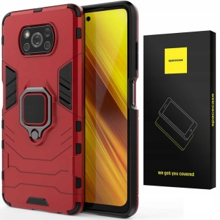 Spacecase X-Ring Poco X3 NFC/Pro czerwony