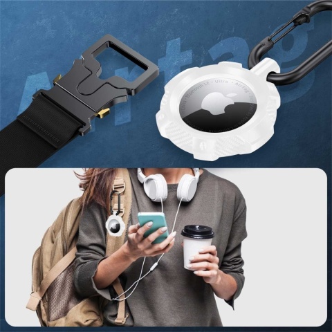 Spacecase Airtag Armor biały