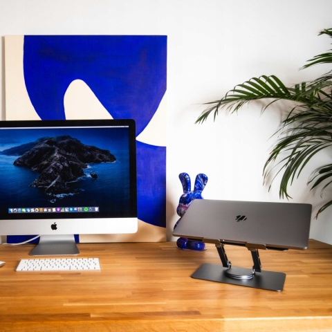 Spacecase Laptop aluminium stand 360 gray