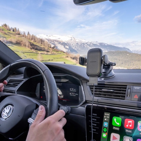 Spacecase Car Holder Dash/Windshield Wireless Charge WM7B