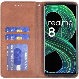 ZAPS Origami Realme 8/8 Pro brązowy