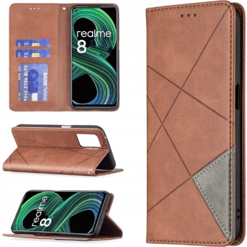 ZAPS Origami Realme 8/8 Pro brązowy