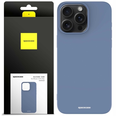 Spacecase Silicone Case iPhone 15 Pro Max blue