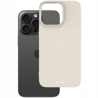 Spacecase Silicone Case iPhone 15 Pro Max bone