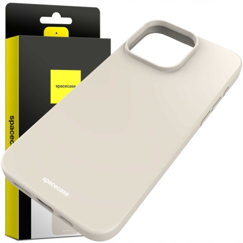 Spacecase Silicone Case iPhone 15 Pro Max bone