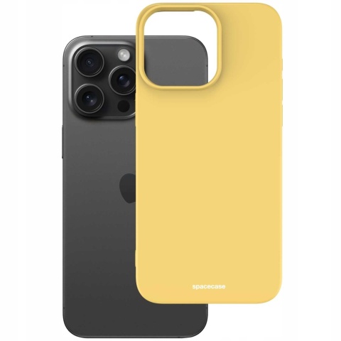 Spacecase Silicone Case iPhone 15 Pro Max yellow
