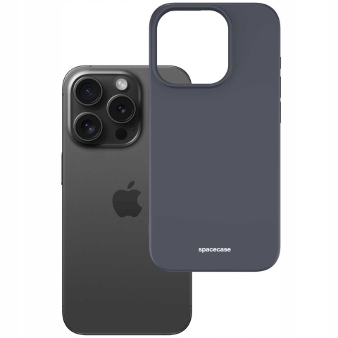 Spacecase Silicone Case iPhone 15 Pro black