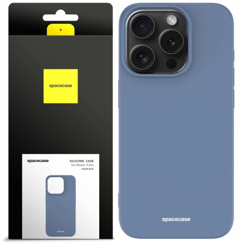 Spacecase Silicone Case iPhone 15 Pro blue