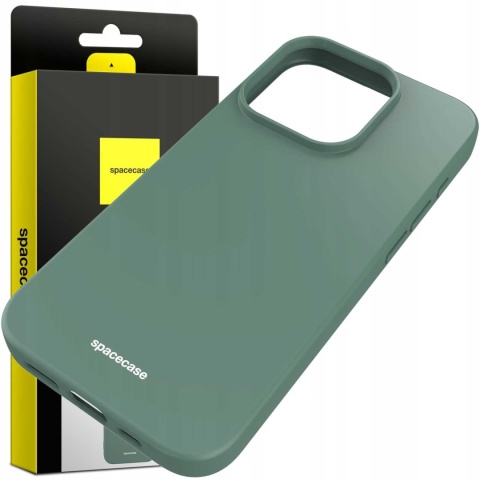 Spacecase Silicone Case iPhone 15 Pro dark green