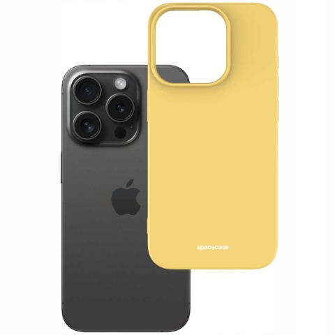 Spacecase Silicone Case iPhone 15 Pro yellow