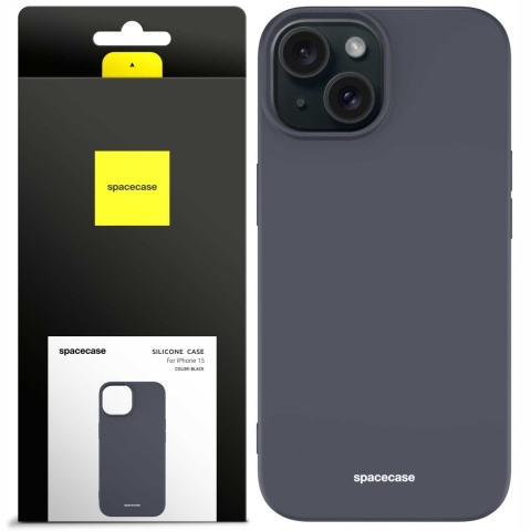 Spacecase Silicone Case iPhone 15 black