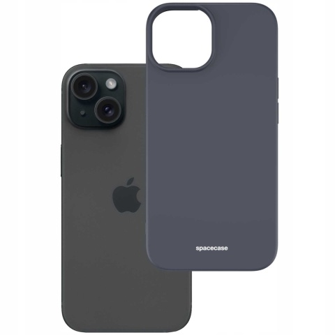 Spacecase Silicone Case iPhone 15 black