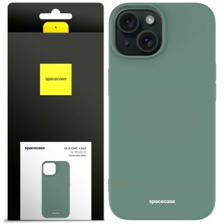 Spacecase Silicone Case iPhone 15 dark green