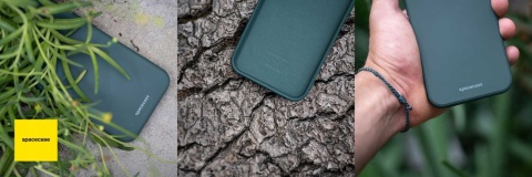 Spacecase Silicone Case iPhone 15 dark green