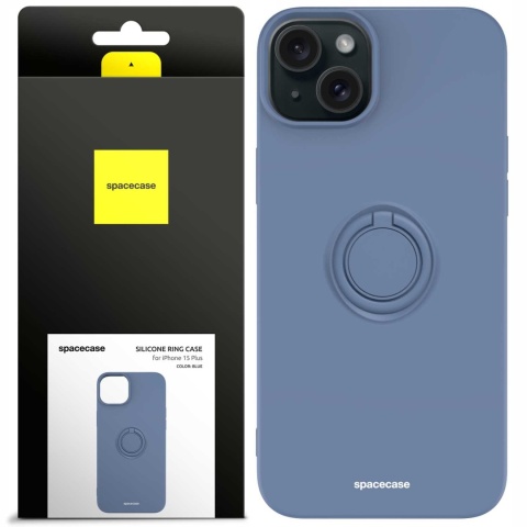 Spacecase Silicone Ring iPhone 15 Plus blue