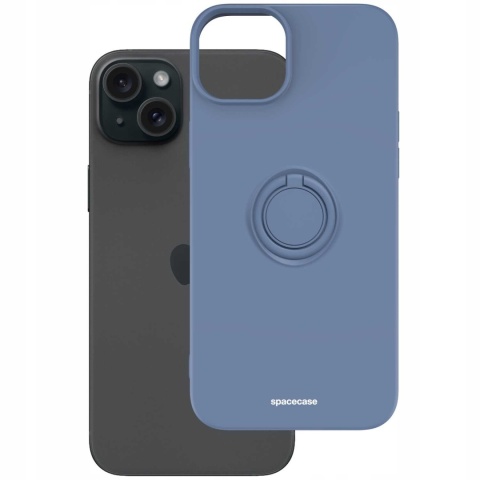 Spacecase Silicone Ring iPhone 15 Plus blue