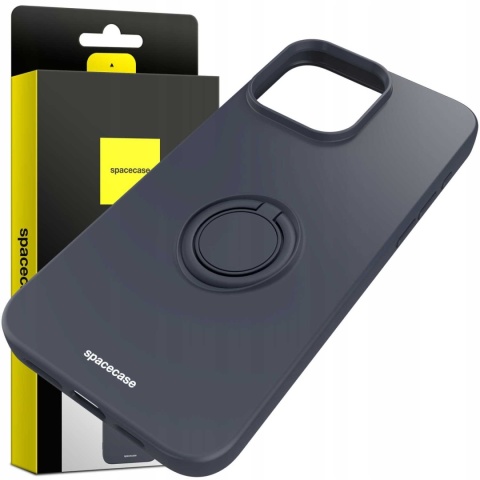 Spacecase Silicone Ring iPhone 15 Pro Max black