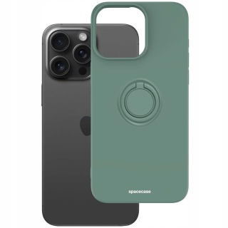 Spacecase Silicone Ring iPhone 15 Pro Max dark green