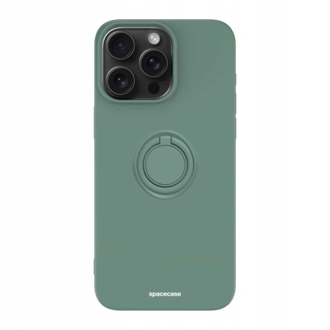 Spacecase Silicone Ring iPhone 15 Pro Max dark green
