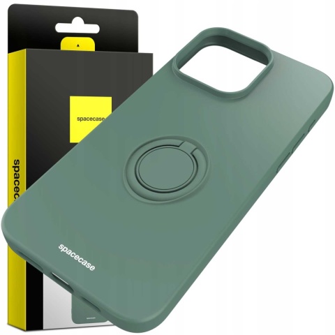 Spacecase Silicone Ring iPhone 15 Pro Max dark green