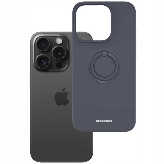 Spacecase Silicone Ring iPhone 15 Pro black