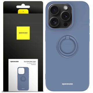 Spacecase Silicone Ring iPhone 15 Pro blue