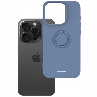 Spacecase Silicone Ring iPhone 15 Pro blue